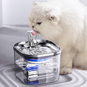 Nouvelle conception, fontaine à eau automatique pour chat <span class=keywords><strong>en</strong></span> acier inoxydable <span class=keywords><strong>de</strong></span> 2 L, rechargeable par USB, anti-fuite, étanche IPX5, silencieuse, pour animaux <span class=keywords><strong>de</strong></span> compagnie - Product Image 2