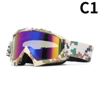 Lunettes de sport d'extérieur transfrontalières à motif hydrographique pour cyclisme tout-terrain, moto et ski, coupe-vent