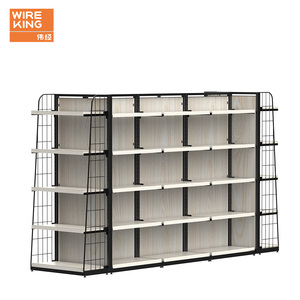 Kệ siêu thị với cấu trúc sắt và gỗ Gondola kệ trưng bày Kệ siêu thị cho đồ ăn nhẹ đồ uống - Product Image 5