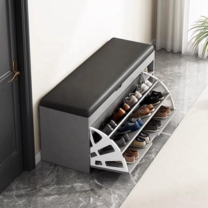 Nuevo Diseño Elegante y Moderno, Zapatero Giratorio Rectangular de Madera, Banco <span class=keywords><strong>para</strong></span> <span class=keywords><strong>Zapatos</strong></span>, <span class=keywords><strong>Mueble</strong></span> <span class=keywords><strong>para</strong></span> el Hogar, <span class=keywords><strong>para</strong></span> Sala de Estar - Product Image 2