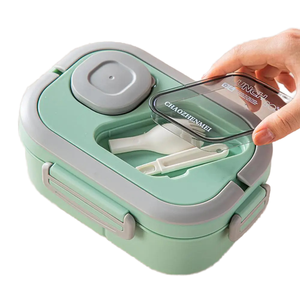 Lancheira Retangular de Alta Qualidade Sem BPA Antivazamento para Crianças para Piquenique e Escola, Utensílios de Mesa, Marmita Bento Infantil - Product Image 1