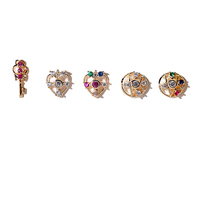 TSZS Japonés Sailor Moon Nail Zircon 3D Crystal Diamond Nail Decoraciones Colorful Sailor Moon Nail Kwaii Charms
