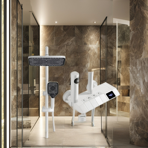 Robinet de douche mural thermostatique en laiton de conception nouvelle, fabriqué en Chine, avec noyau de valve en céramique, jet de massage <span class=keywords><strong>à</strong></span> pause douce, appartements, hôtels - Product Image 3