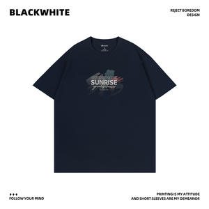 Camiseta Negra para Mujer, 100% Algodón, Manga Regular, Transpirable, Q217, Hecha en China - Product Image 2