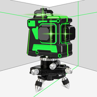 Niveau laser vert 3D 12 lignes, auto-nivelant, rotatif à 360 degrés, rechargeable, outil de mesure industriel à lignes croisées, OEM, portée de travail 40m
