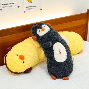 Linda Almohada de Peluche Larga con Música y Auriculares, Suave, con Forma de <span class=keywords><strong>Pingüino</strong></span>/Oso/Panda/Pato, Cojín Largo de Peluche, Venta al por Mayor y al por Menor - Product Image 4