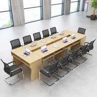 Combinaison Bureau-Chaise Modulaire Minimaliste Moderne en PVC pour Formation/Négociation – Conception Mobile et Démontable ; Idéal pour la Création d'Équipes