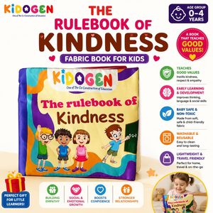 หนังสือผ้า KIDOKEN สำหรับเด็กอายุ 0-4 ปี เรียนรู้นิสัยที่ดี คุณธรรมที่ดี ของเล่นเสริมพัฒนาการสำหรับเด็กเล็ก ผลิตในอินเดีย - Product Image 3