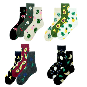 Nouvelle mode fruits avocat citron ananas animaux <span class=keywords><strong>renard</strong></span> plante feuille équipage coton drôle mignon femmes <span class=keywords><strong>chaussettes</strong></span> - Product Image 2