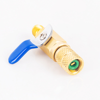 1/4 "SAE 90-Grad-Absperrkugelhahn für AC-Kühlung Manuelle Leistungs regelung OEM Anpassbar R134a R12 R22 R502 Gas