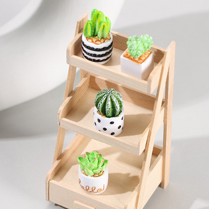 Cactus artificiel miniature en résine, ensemble de plusieurs pièces, plante décorative hautement réaliste pour la maison, le bureau ou la présentation sur le bureau - Product Image 2
