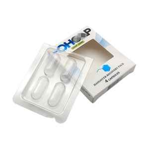 Customize paper boxes with window and plastic clamshell insert tray packaging