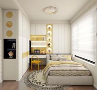 Meubles de maison en bois extensibles, hypoallergéniques, personnalisés, de style tatami, aux couleurs modernes jaune-blanc assorties, directement de l'usine