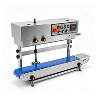 Machine de scellage continu FR1000 avec support vertical, scelleuse thermique pour sacs en plastique pour l'emballage alimentaire