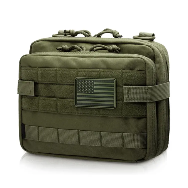 Double Layer Tactical Molle EDC Utility Pouch Outdoor Dump Drop Pouch Medical Bags