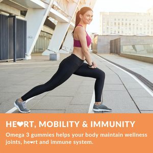 หุ่นหมากฝรั่งเพื่อสุขภาพตาแบบธรรมชาติผลิตภัณฑ์ความงามสำหรับผู้ใหญ่โอเมก้า-3แบบผสม2ต่อวัน60-นับฉลากส่วนตัว - Product Image 4