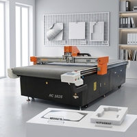 Système de découpe CNC à couteau vibrant Rongchi pour enseignes, affichages, aimants souples, mousse EPE et matériaux d'emballage de protection