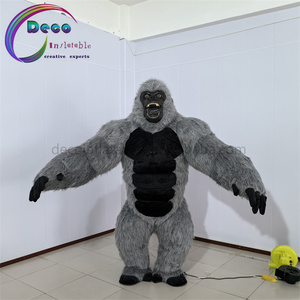 2.5m cao màu xám dài đổ xô di chuyển người đàn ông hoạt hình mặc Khỉ đột cho hiệu suất công viên - Product Image 1