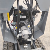Mini-Raupentransporter 800kg B&S Benzinmotor Hydraulischer Antrieb für Obstgarten Gewächshaus Landwirtschaft