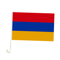 Drapeau de voiture personnalisé en polyester imprimé numériquement 12''x18'' avec drapeau de la Colombie CO, mât en plastique, séchage rapide, style suspendu, mariage