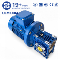 Moteur à engrenages Bioté OEM 0,55 kW IEC 380 V 28-373 tr/min, rapport de vitesse 80:100, réducteur à vis sans fin CE ISO NMRW pour plateforme élévatrice