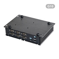 CPU sin ventilador de aleación de aluminio I3 I5 I7 placa base industrial PC con Rs232 USB Wlan VGA HD Wifi