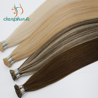 Extension de cheveux naturels en kératine, cuticules russes alignées, micro I tip