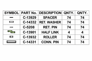 Chaînes de coupe robustes et résistantes à l'usure 7347-D, assemblage de chaînes de décompactage pour système de découpe de charbon pour mineurs de Joy Highwall - Product Image 3