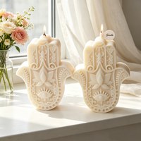 Moule en silicone pour bougie et savon, motifs Main de Fatma, Lotus, Œil protecteur, pour moulage, décoration spirituelle bohème pour la maison
