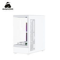 Boîtier de jeu personnalisé AntarcChill avec logo blanc, compatible E-ATX ATX, refroidissement par eau 360, double compartiment, USB3.0, faible MOQ