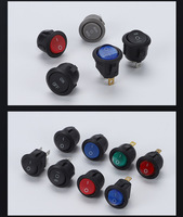 6A 250V KCD-2 diamètre 16mm 23mm 2/3 Position interrupteur à bascule 2/3 voies panneau rond sur interrupteur à bascule
