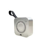 DM1209A 3 in 1 Monitor PM2.5 Detektor PM2.5 dengan Pengukur Suhu dan Kelembapan serta Alarm PM2.5, Tipe C Dapat Diisi Ulang