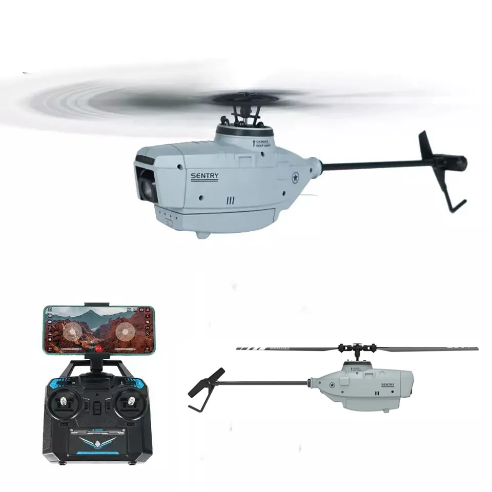 2022 new arrivals C127 radio control toys RC Helicopter Single Paddle 6-Axis Small Plane Drone with hd camera and gps