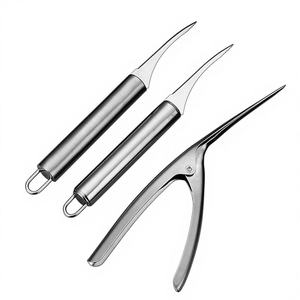 Pelador de Camarones Rápido y Ecológico de Acero Inoxidable, Desvenador de Langostinos, Removedor de Cáscaras de Langosta, Cuchillo de Pesca, Herramientas de Cocina para Mariscos - Product Image 1