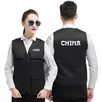 Veste de pêche, de photographie et de journalisme en polyester et coton, multi-poches, personnalisable avec logo, vente en gros, unisexe, tendance