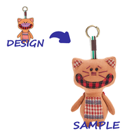 Mini sac personnalisé en peluche super douce avec broderie, doublure en nylon et en mesh