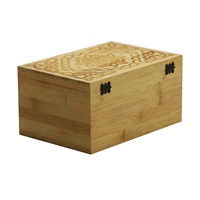 Boîte à bijoux en bois, boîte à thé, organisateur de luxe en bambou, petite boîte en bois
