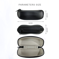 Étui à lunettes personnalisé avec fermeture éclair, double face, étanche, rigide, pour hommes et femmes