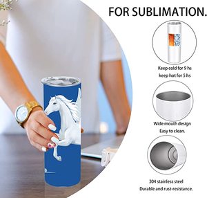 Vaso Térmico Recto de Acero Inoxidable de 12oz para Sublimación, con Asa y Tapa, para Café y Cerveza, Regreso a Clases, Envío Gratis - Product Image 2