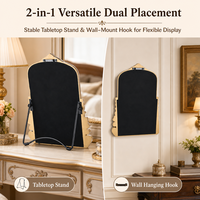 Miroir de maquillage mural, cadre en bois vintage doré antique, miroir de vanité peint par pulvérisation pour chambre à coucher, salle de maquillage, hôtel, salon