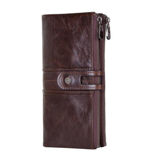 New Product Genuine <b>Leather</b> Passport ID Multifunction <b>Phone</b> <b>Bags</b> Wallets - Product Image 2