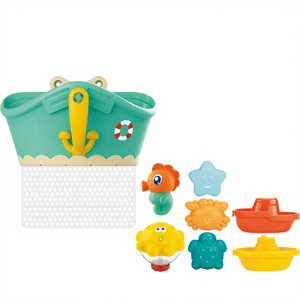 Ensemble <span class=keywords><strong>de</strong></span> jouets <span class=keywords><strong>de</strong></span> plage éducatifs et amusants, navire <span class=keywords><strong>pirate</strong></span>, filet, jouets <span class=keywords><strong>de</strong></span> <span class=keywords><strong>bain</strong></span> en plastique ABS pour enfants - Product Image 1