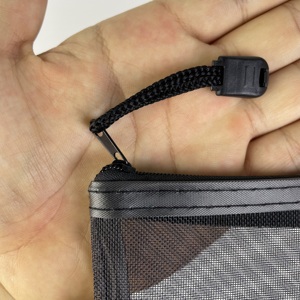 Mesh Nylon Zipper Storage Bag, Breathable Transparent Document <b>Pouch</b>, Stationery & Cosmetic / Travel Toiletry Mesh Bag - Product Image 5