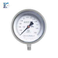 Manomètre de pression en acier inoxydable de précision DaChengYiBiao YB-150F 0,25 %, diamètre 150 mm, protection IP54, 0 bar-600 bar