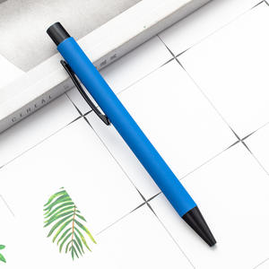 Promozione asta di alluminio metallo scuola penna Logo personalizzato Soft Touch rivestimento in gomma penne <span class=keywords><strong>Promo</strong></span> - Product Image 5