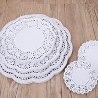 Pads en papier absorbant l'huile multi-tailles en gros du Shandong, napperons en dentelle