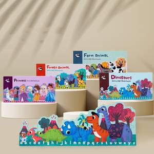 Giocattolo educativo per l'apprendimento prescolare per bambini 3 4 <span class=keywords><strong>puzzle</strong></span> lunghi e alti animali colorati principessa 26 pezzi <span class=keywords><strong>puzzle</strong></span> a strisce - Product Image 4