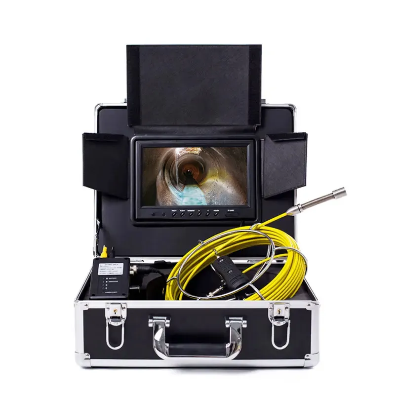 كابل 20 متر 7 بوصة Tft Lcd فحص بشاشة Lcd عدة ألوان سوني مكعب منظار Borescope أنبوب أنبوب كاميرا ثعبان