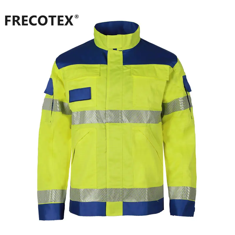 FRECOTEX giacca per abbigliamento ad alta visibilità ignifuga impermeabile a maniche lunghe ignifuga all'ingrosso