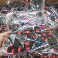 Luz de freno de emergencia Universal colorida e interruptor de peligro para HONDA Scooter interruptor botón pulsador en interruptores de motocicleta de embalaje